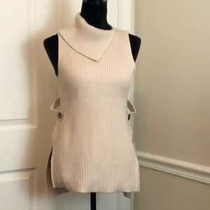 New Knit Sleeveless Cowl Neck Sweater Vest